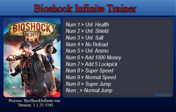 Bioshock Infinite Trainer +9