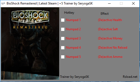BioShock Remastered Latest Steam +5 Trainer